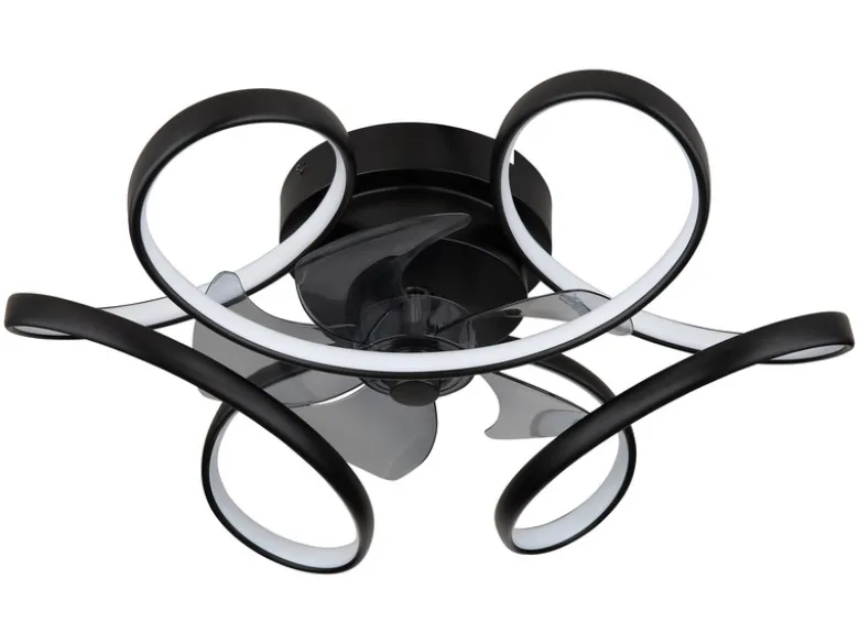 LED Deckenleuchte LORIS mit Ventilator & Fernbedienung, dimmbar, Ø 56cm