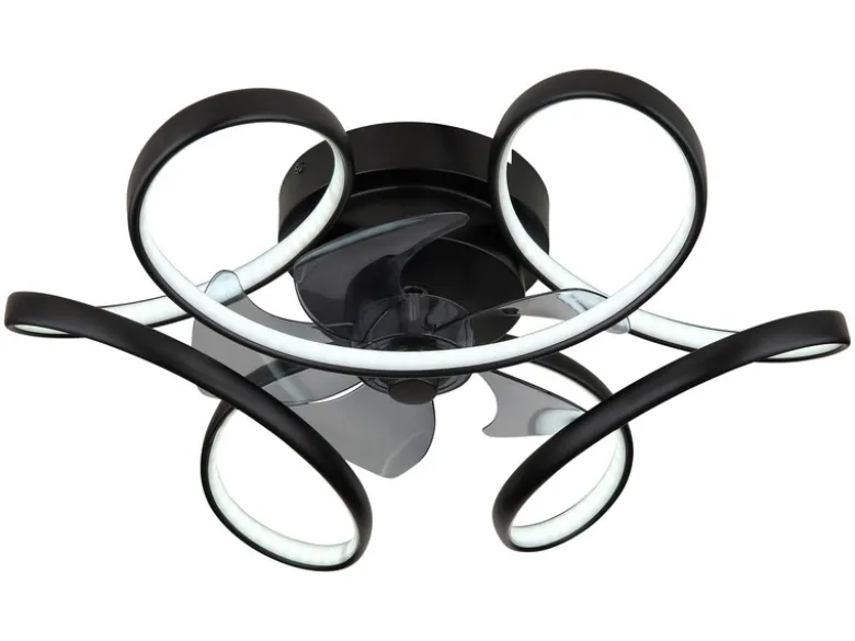 LED Deckenleuchte LORIS mit Ventilator & Fernbedienung, dimmbar, Ø 56cm