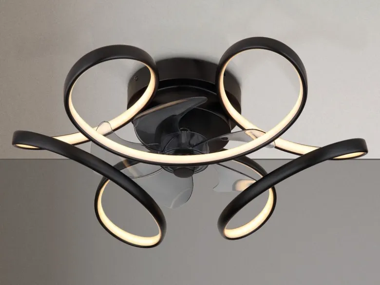 LED Deckenleuchte LORIS mit Ventilator & Fernbedienung, dimmbar, Ø 56cm