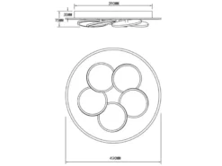 LED Deckenleuchte MANDALA Weiß mit Fernbedienung dimmbar & Tageslicht Ø 49cm