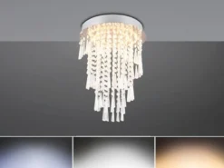 LED Deckenleuchte mit Acryl Kristallbehang und Fernbedienung, Ø 30cm