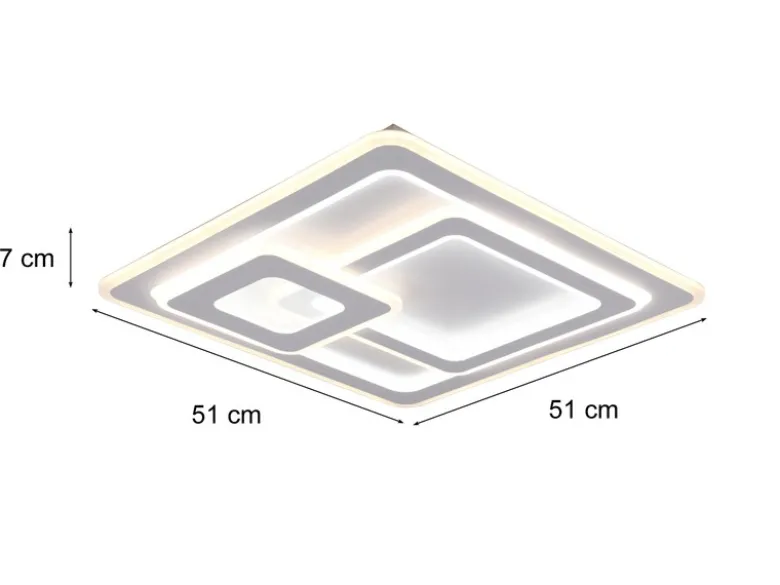 LED Deckenleuchte MITA dimmbar mit Fernbedienung, 9.250 Lumen hell, 51cm