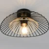 LED Deckenleuchte mit Gitter Lampenschirm Schwarz Gold, Ø 30cm