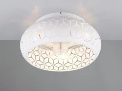 LED Deckenleuchte mit Ventilator & Fernbedienung in Weiß, Ø 50cm