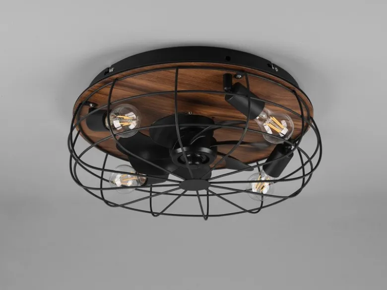 LED Deckenleuchte mit Ventilator, Fernbedienung & Timer 3 Stufen, Ø 48cm