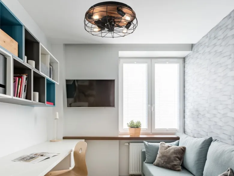 LED Deckenleuchte mit Ventilator, Fernbedienung & Timer 3 Stufen, Ø 48cm