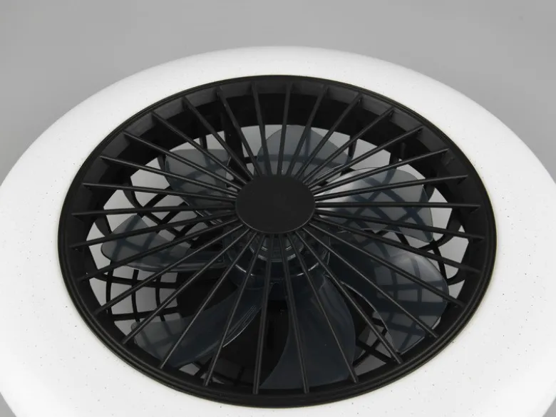LED Deckenleuchte mit Ventilator, Fernbedienung & Wandhalterung, Ø 50cm