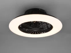 LED Deckenleuchte mit Ventilator, Fernbedienung & Wandhalterung, Ø 50cm
