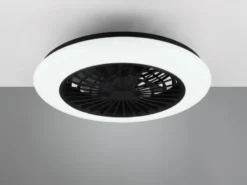 LED Deckenleuchte mit Ventilator, Fernbedienung & Wandhalterung, Ø 50cm
