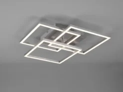 LED Deckenleuchte MOBILE Silber dimmbar & Lichtfarbe einstellbar, B: 42cm