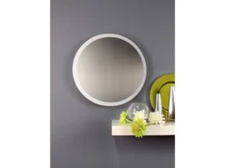 LED Deckenleuchte MOON für Wand & Decke, Design Spiegeloptik Silber Ø50cm