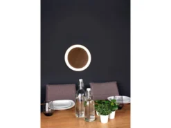 LED Deckenleuchte MOON für Wand & Decke Holzoptik 3 Stufen dimmbar, Ø 40cm