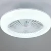 LED Deckenleuchte MORA mit Ventilator & Fernbedienung in Weiß, Ø 45cm