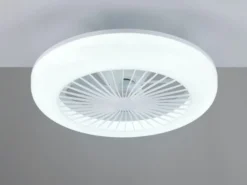 LED Deckenleuchte MORA mit Ventilator & Fernbedienung in Weiß, Ø 45cm