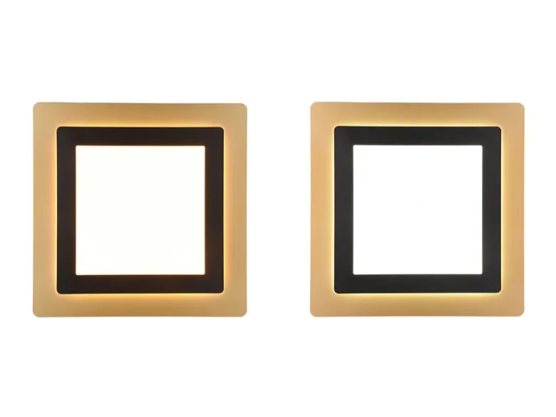 LED Deckenleuchte MORGAN mit Fernbedienung hell & dimmbar, Schwarz Gold 45cm