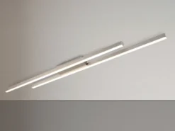 LED Deckenleuchte ODIO flach Silberfarbig, Breite 110cm