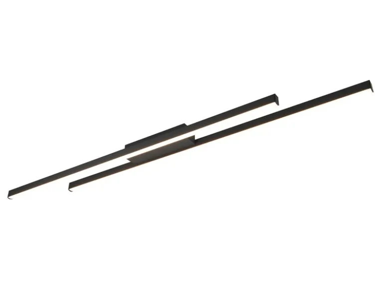LED Deckenleuchte ODIO flach in Schwarz, Breite 110cm