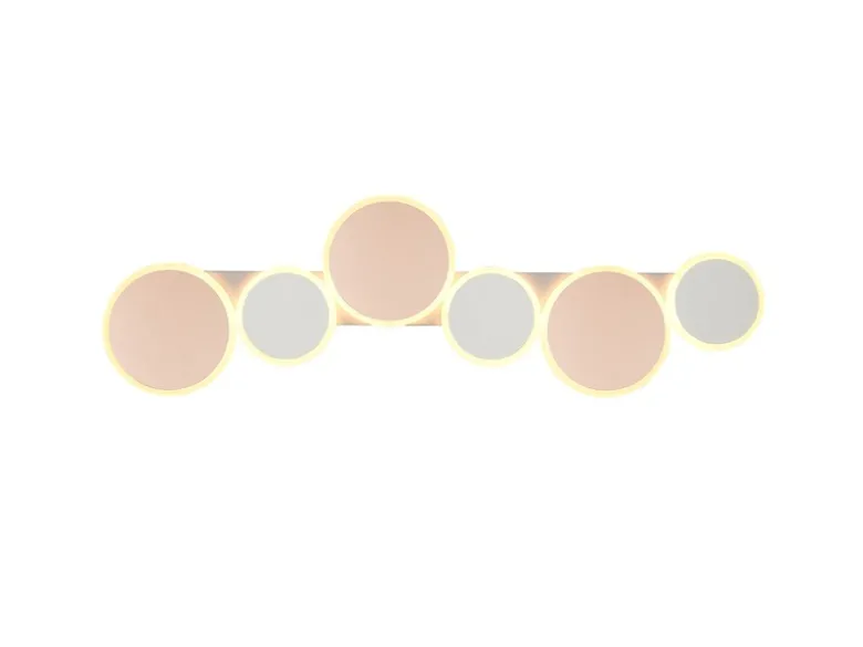 LED Deckenleuchte OVELA Grau Braun mit Fernbedienung & 3 Lichtfarben, B:100cm