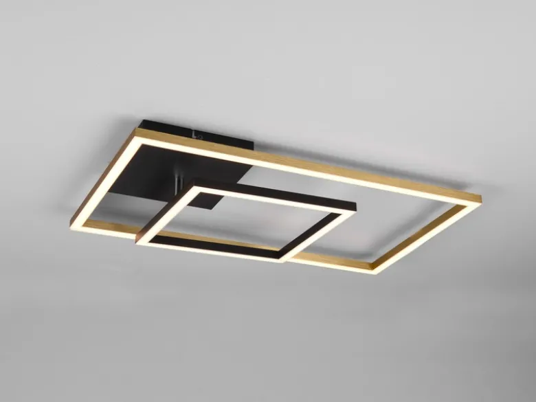 LED Deckenleuchte PADELLA Messing matt dimmbar Warmweiß, Breite 63cm