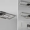 LED Deckenleuchte PADELLA Schwarz dimmbar Warmweiß, Breite 63cm