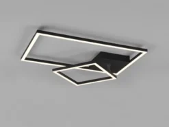LED Deckenleuchte PADELLA Schwarz dimmbar Warmweiß, Breite 63cm