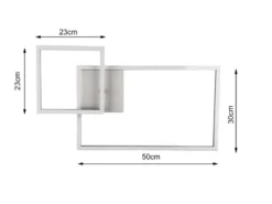 LED Deckenleuchte PADELLA Silber dimmbar Neutralweiß, Breite 63cm