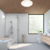 LED Deckenleuchte PAOLO in Weiß IP44 Badlampe, Ø 37cm