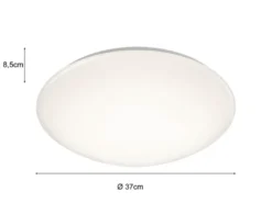 LED Deckenleuchte PAOLO in Weiß IP44 Badlampe, Ø 37cm