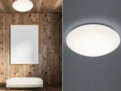 LED Deckenleuchte PAOLO in Weiß IP44 Badlampe, Ø 37cm