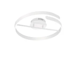 LED Deckenleuchte PARMA Metall Weiß matt 3 Stufen Dimmer Ring, Ø 50cm