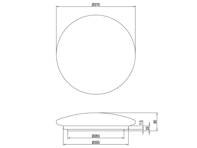 LED Deckenleuchte POLLUX IP44, Bewegungsmelder & Sternenhimmel, Ø37cm