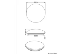 LED Deckenleuchte PUTZ II Deckenschale rund Ø 27cm aus Kunststoff in Weiß IP44
