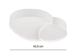 LED Deckenleuchte RISE mit Fernbedienung dimmbar Weiß, Breite 43,5cm