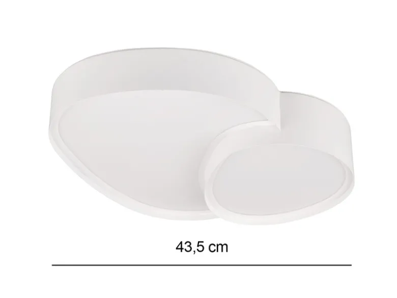 LED Deckenleuchte RISE mit Fernbedienung dimmbar Weiß, Breite 43,5cm