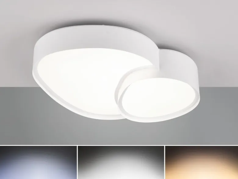 LED Deckenleuchte RISE mit Fernbedienung dimmbar Weiß, Breite 43,5cm