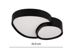 LED Deckenleuchte RISE mit Fernbedienung dimmbar Schwarz, Breite 43,5cm