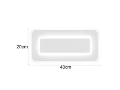 LED Deckenleuchte RIVA mit Fernbedienung & Tageslicht einstellbar, Breite 40cm
