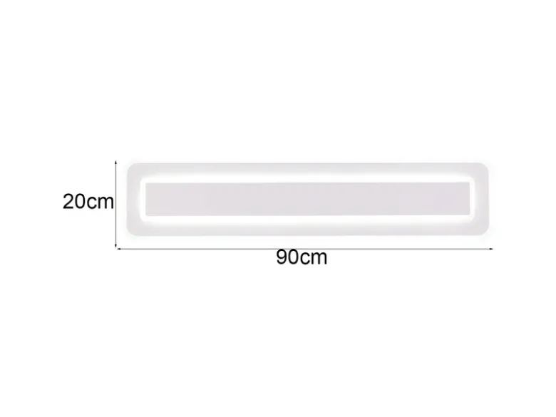 LED Deckenleuchte RIVA mit Fernbedienung & Tageslicht einstellbar, Breite 90cm