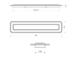 LED Deckenleuchte RIVA mit Fernbedienung & Tageslicht einstellbar, Breite 90cm
