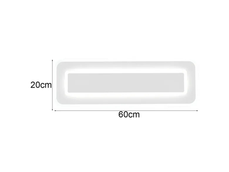 LED Deckenleuchte RIVA mit Fernbedienung & Tageslicht einstellbar, Breite 60cm