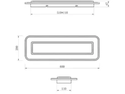 LED Deckenleuchte RIVA mit Fernbedienung & Tageslicht einstellbar, Breite 60cm