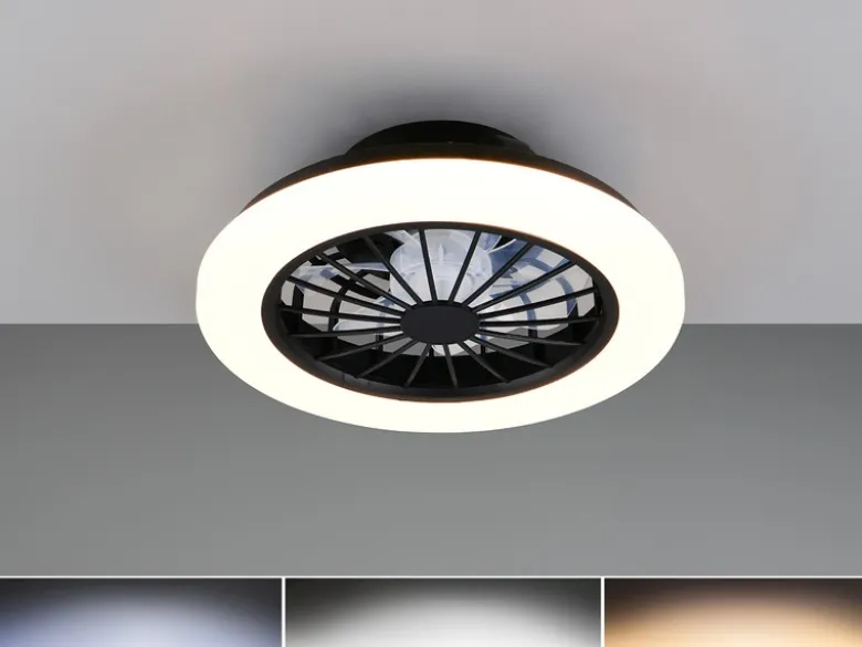 LED Deckenleuchte ROTSUND mit Ventilator, Tageslicht und Fernbedienung Ø 38cm