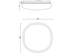 LED Deckenleuchte ROTUNDA dimmbar, mit Fernbedienung Tageslichtlampe Weiß Ø 38cm