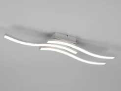 LED Deckenleuchte ROUTE 3 flammig Metall Silber Neutralweiß, Breite 56cm