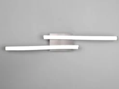 LED Deckenleuchte ROUTE 2 flammig Metall Silber Neutralweiß, Breite 56cm