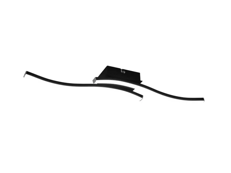 LED Deckenleuchte ROUTE 2 flammig Metall Schwarz Neutralweiß, Breite 56cm