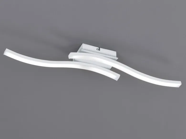 LED Deckenleuchte ROUTE 2 flammig Metall Weiß, Neutralweiß, Breite 56cm