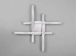 LED Deckenleuchte ROUTE Metall Silber, 4-flammig Warmweiß, Breite 46cm