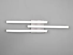 LED Deckenleuchte ROUTE Metall Silber, 3-flammig Warmweiß, Breite 56cm
