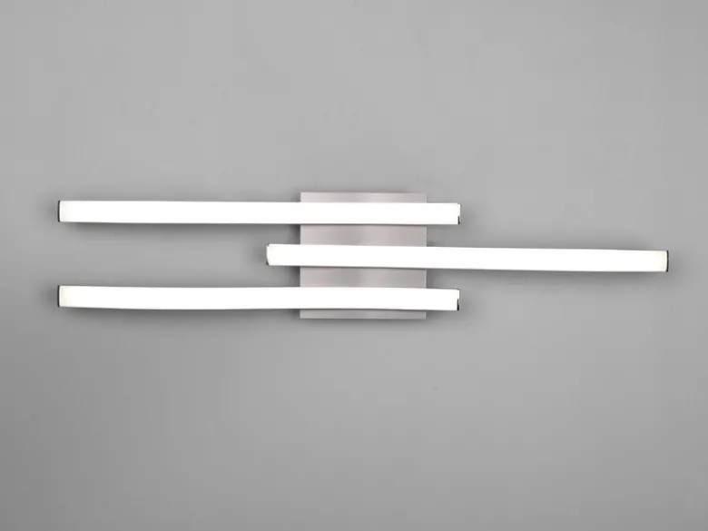 LED Deckenleuchte ROUTE Metall Silber, 3-flammig Warmweiß, Breite 56cm